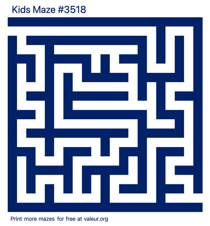 Free Printable Kids Maze number 3518