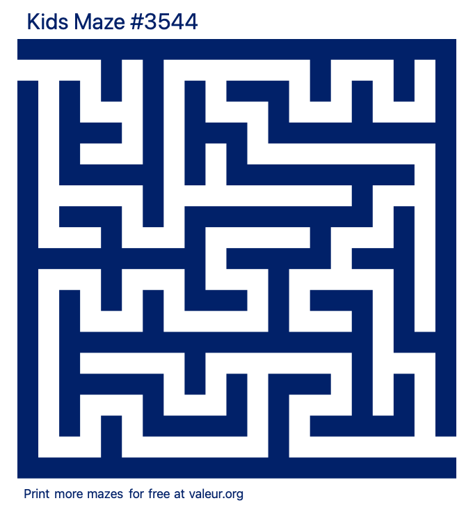 Free Printable Kids Maze number 3544