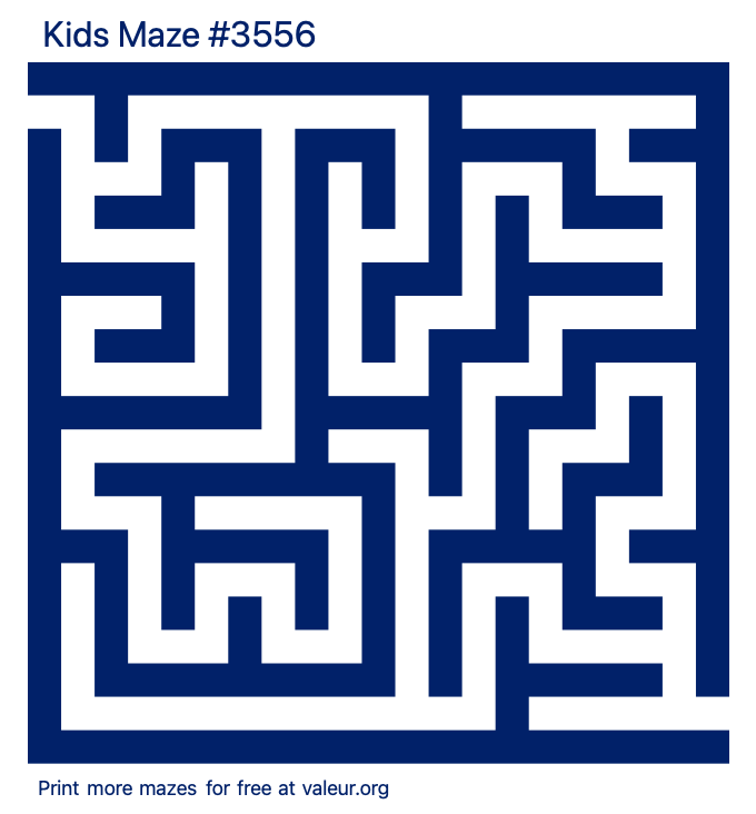 Free Printable Kids Maze number 3556