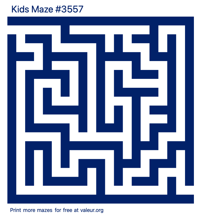 Free Printable Kids Maze number 3557