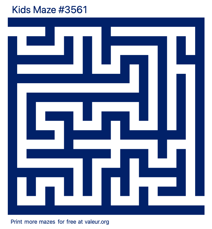 Free Printable Kids Maze number 3561