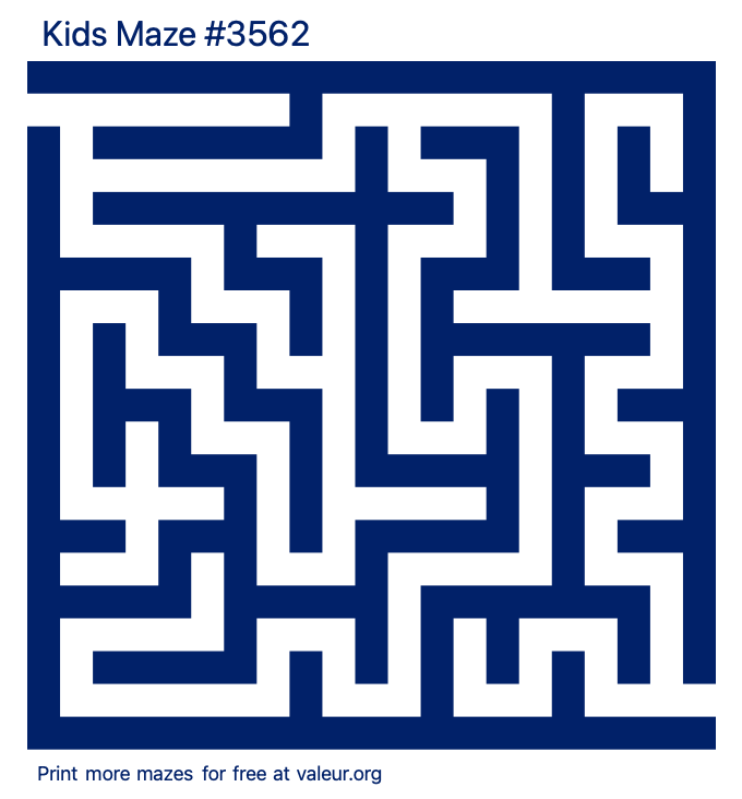 Free Printable Kids Maze number 3562