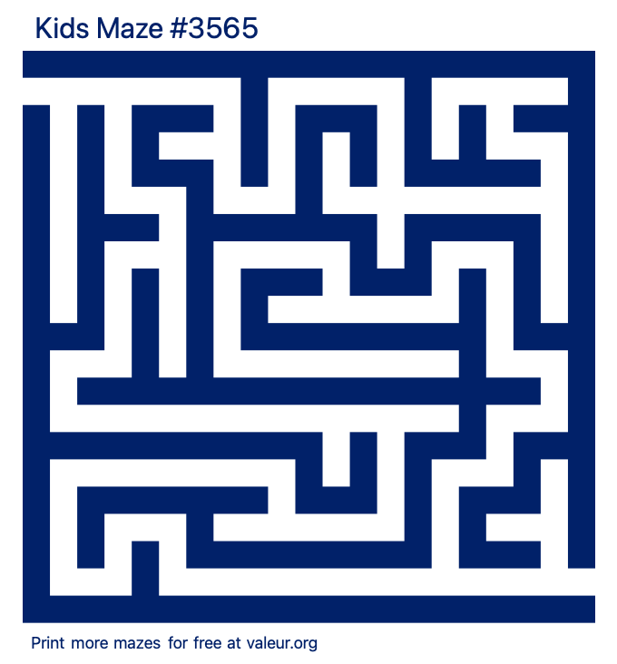 Free Printable Kids Maze number 3565
