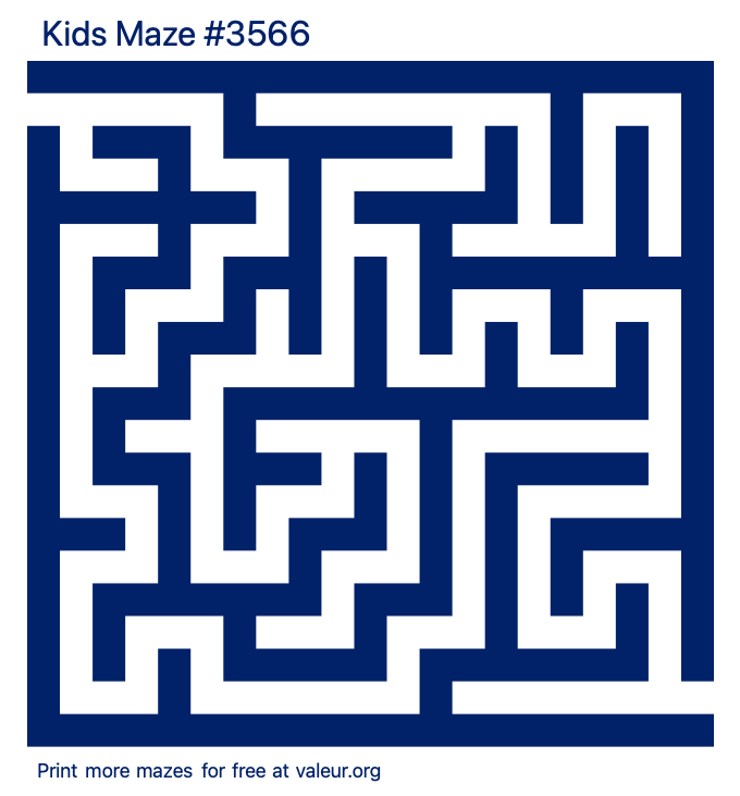 Free Printable Kids Maze number 3566