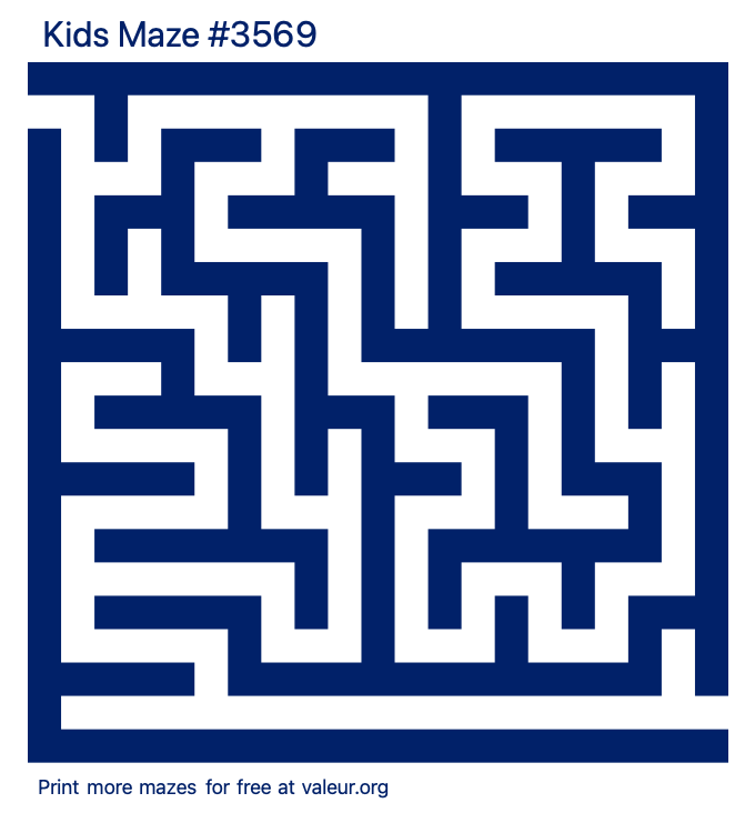 Free Printable Kids Maze number 3569
