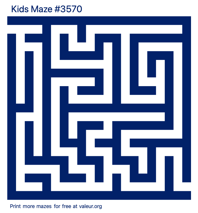 Free Printable Kids Maze number 3570