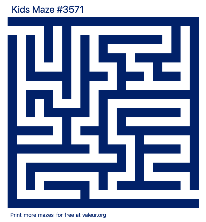 Free Printable Kids Maze number 3571