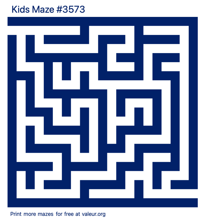 Free Printable Kids Maze number 3573