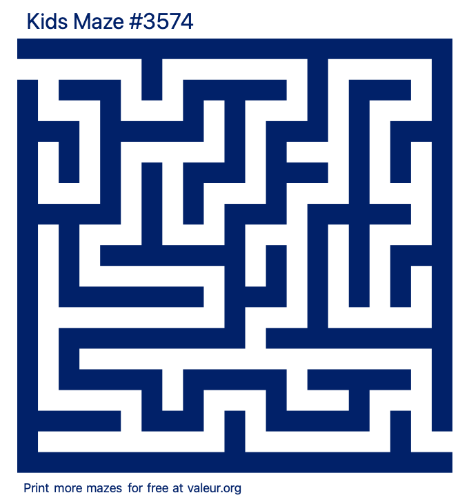 Free Printable Kids Maze number 3574