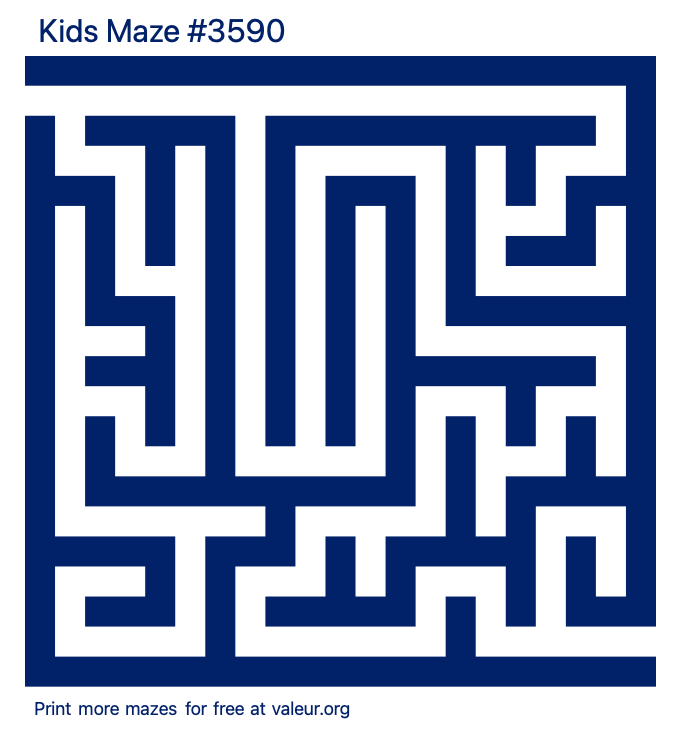 Free Printable Kids Maze number 3590