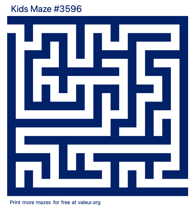 Free Printable Kids Maze number 3596
