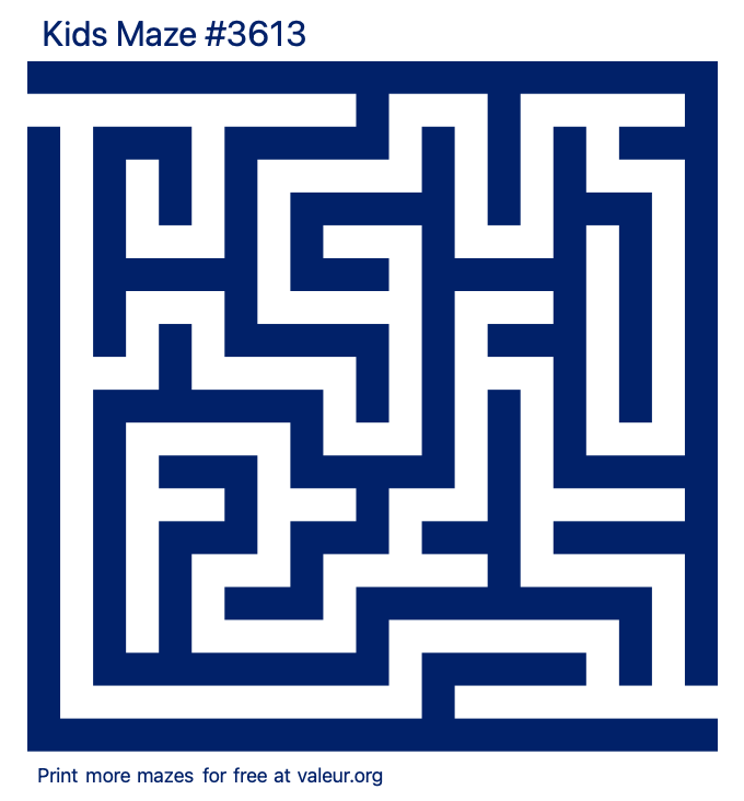 Free Printable Kids Maze number 3613