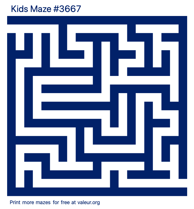 Free Printable Kids Maze number 3667