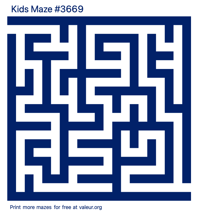 Free Printable Kids Maze number 3669