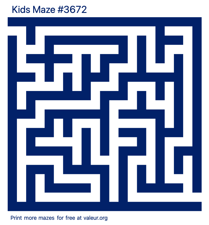 Free Printable Kids Maze number 3672
