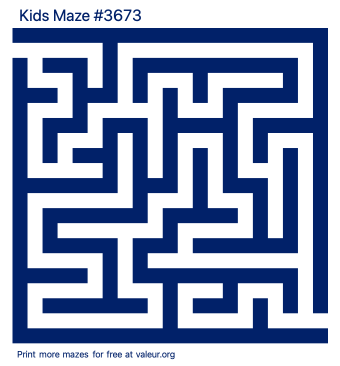 Free Printable Kids Maze number 3673
