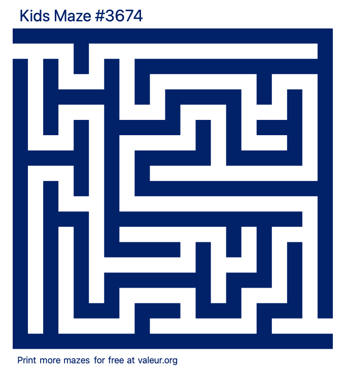 Free Printable Kids Maze number 3674