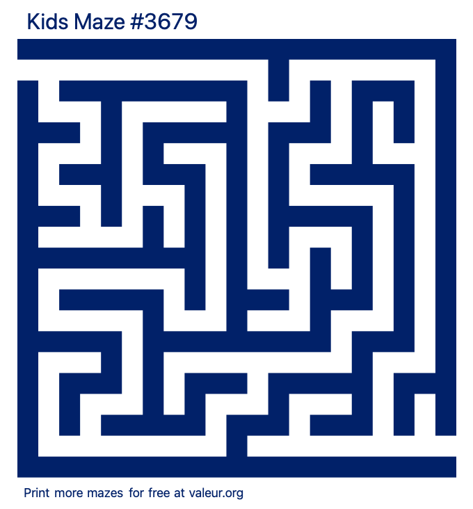 Free Printable Kids Maze number 3679