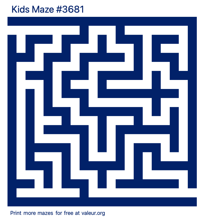 Free Printable Kids Maze number 3681