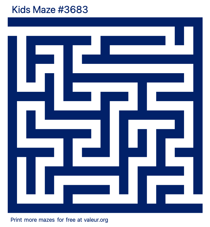Free Printable Kids Maze number 3683