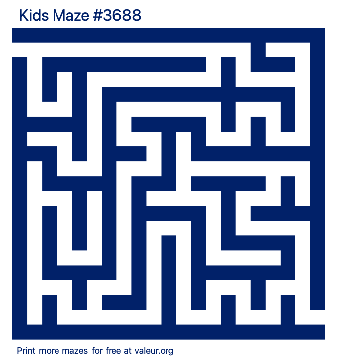 Free Printable Kids Maze number 3688