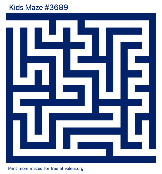 Free Printable Kids Maze number 3689