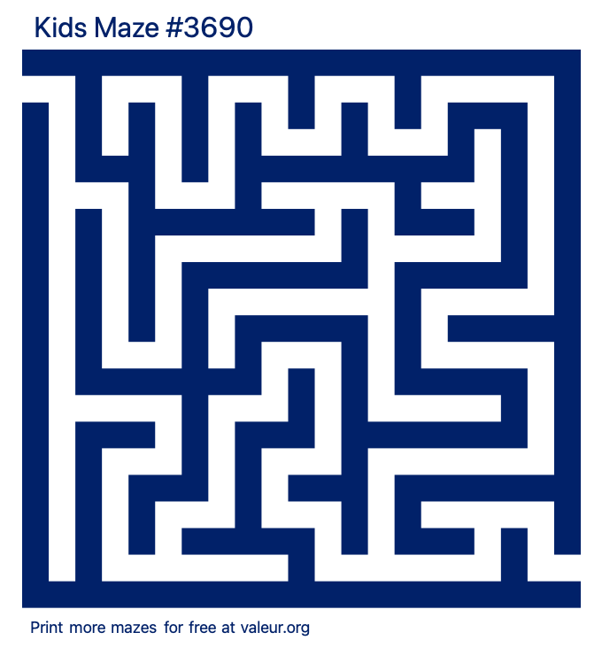 Free Printable Kids Maze number 3690