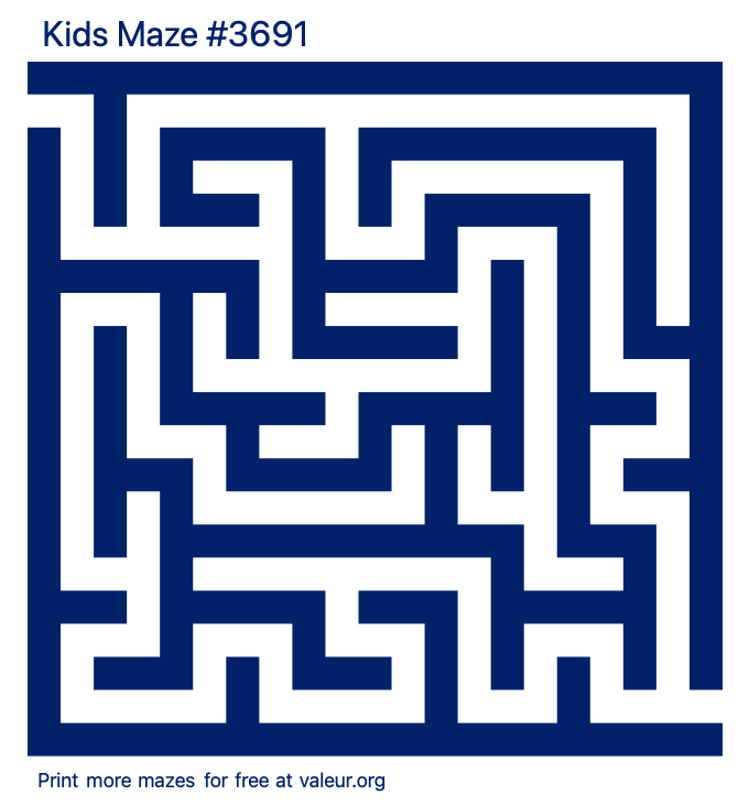 Free Printable Kids Maze number 3691