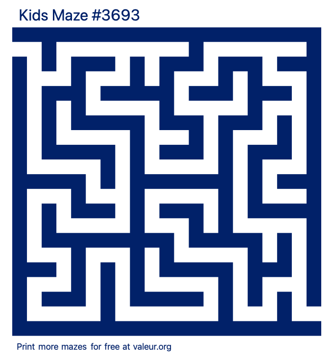 Free Printable Kids Maze number 3693