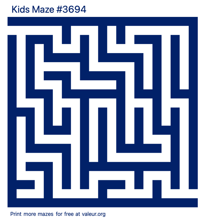 Free Printable Kids Maze number 3694