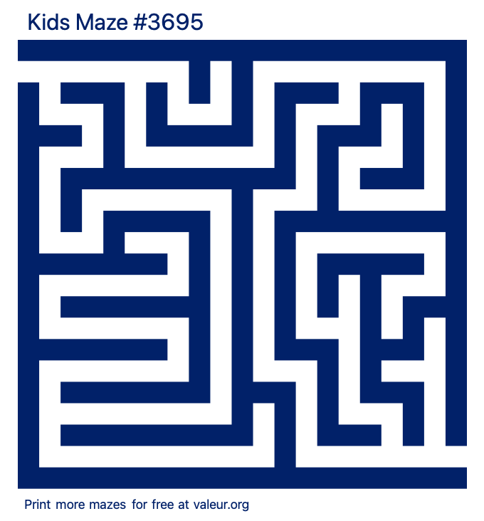 Free Printable Kids Maze number 3695