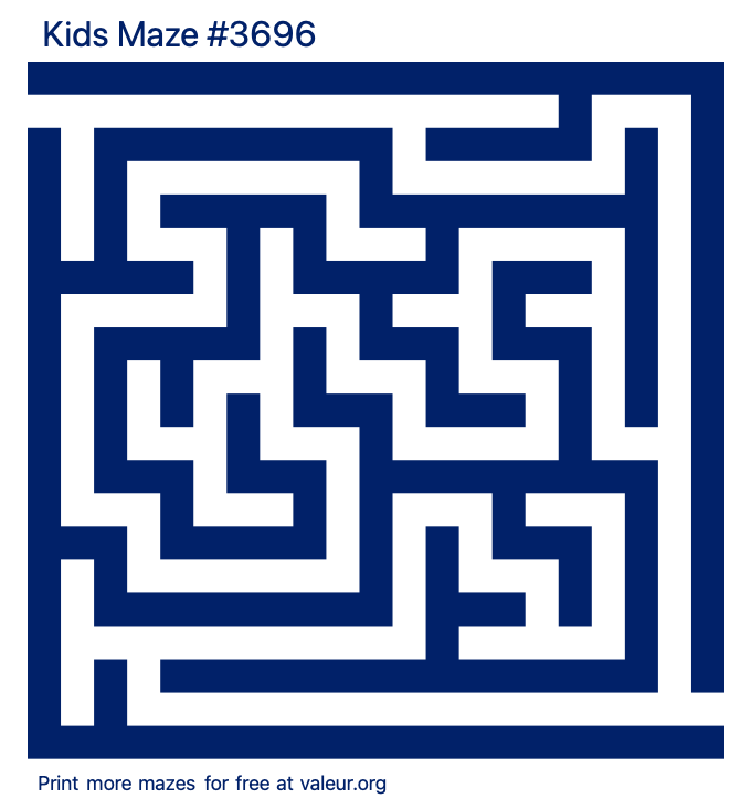 Free Printable Kids Maze number 3696