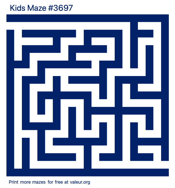 Free Printable Kids Maze number 3697
