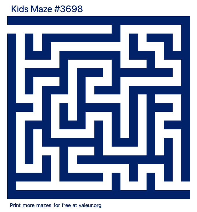 Free Printable Kids Maze number 3698