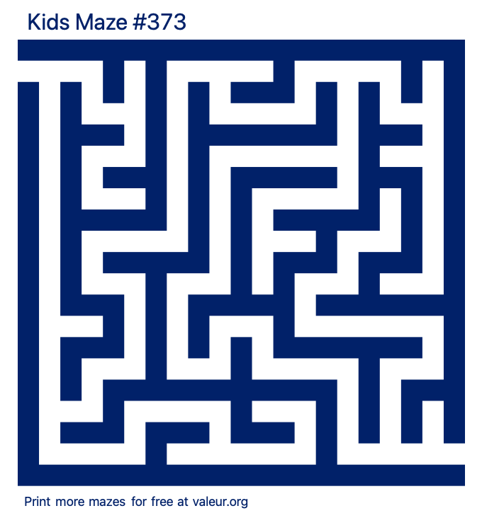 Free Printable Kids Maze number 373