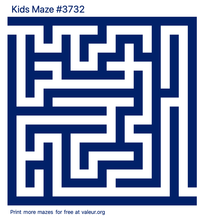 Free Printable Kids Maze number 3732