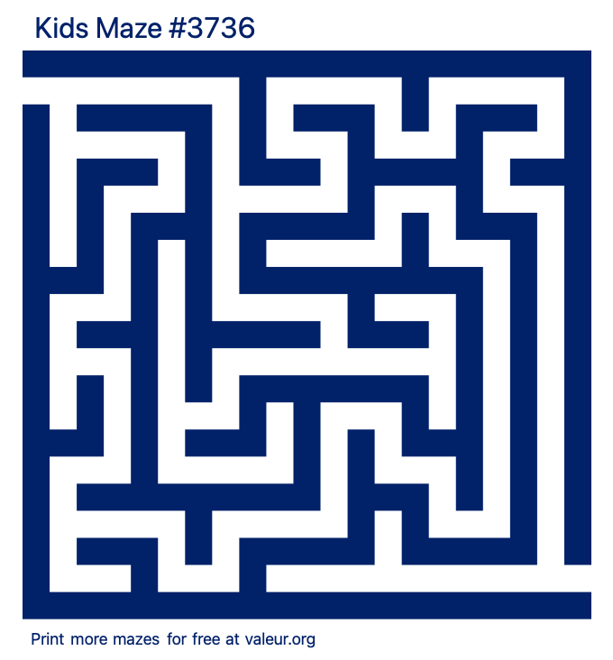 Free Printable Kids Maze number 3736