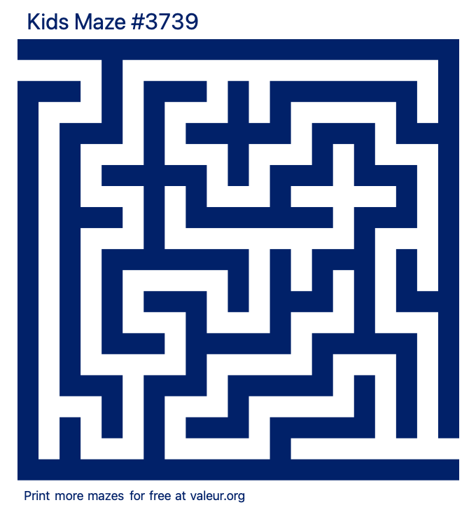 Free Printable Kids Maze number 3739