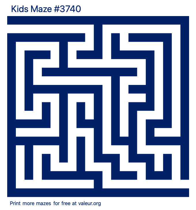 Free Printable Kids Maze number 3740