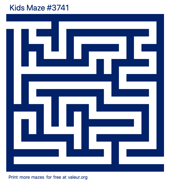 Free Printable Kids Maze number 3741