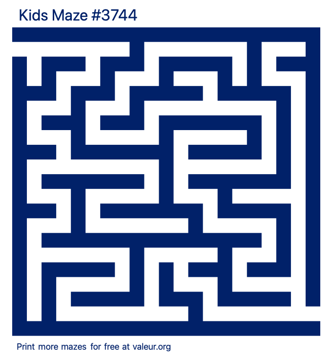 Free Printable Kids Maze number 3744