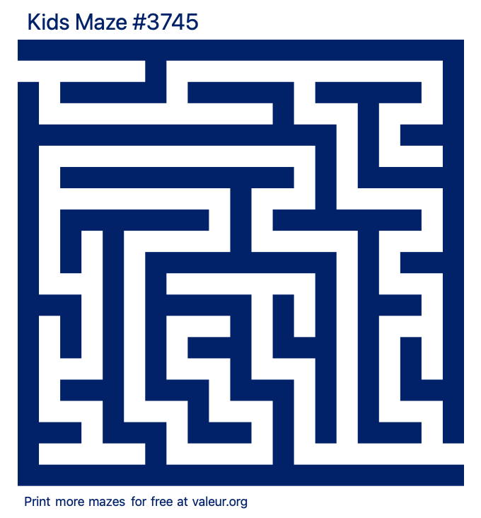 Free Printable Kids Maze number 3745