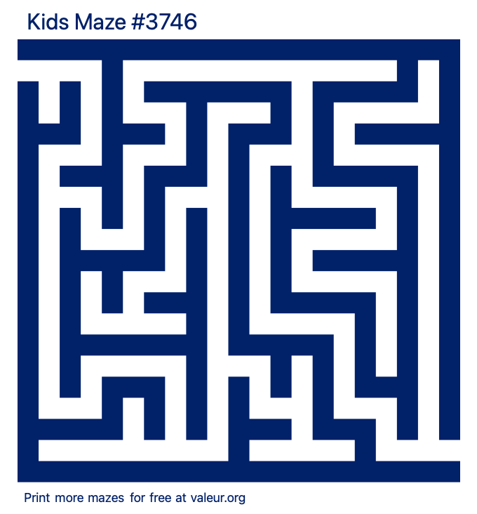 Free Printable Kids Maze number 3746
