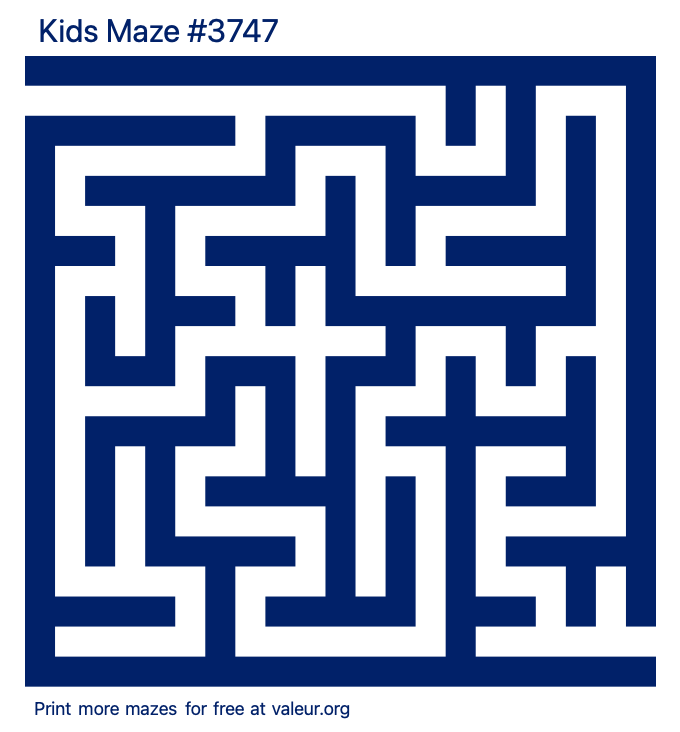 Free Printable Kids Maze number 3747
