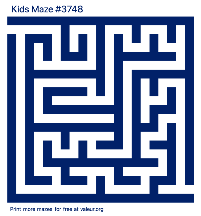 Free Printable Kids Maze number 3748