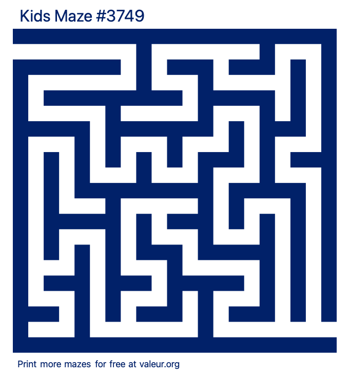 Free Printable Kids Maze number 3749