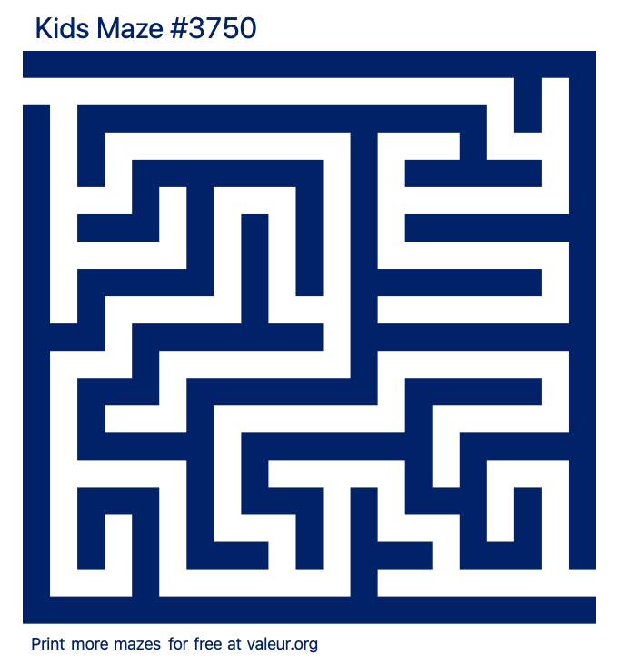 Free Printable Kids Maze number 3750