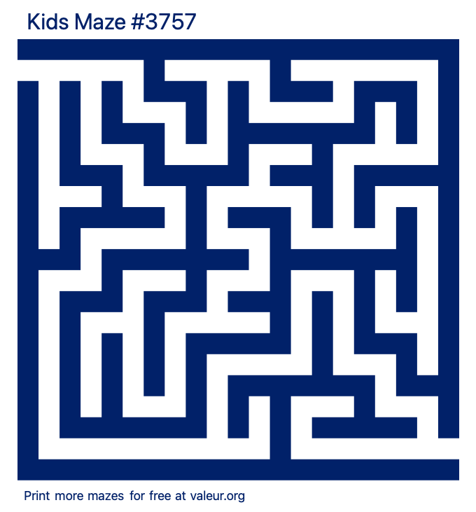 Free Printable Kids Maze number 3757