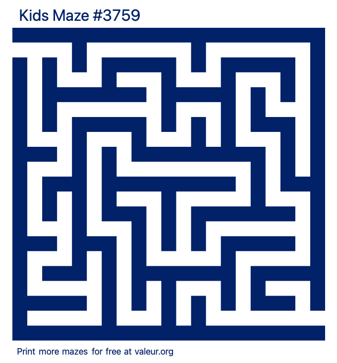 Free Printable Kids Maze number 3759