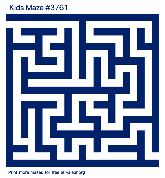 Free Printable Kids Maze number 3761